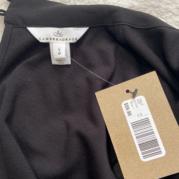 NWT black dress blouse with sheer sleeves - Picture 8 of 9